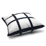 Maxbell 2x Sublimation Blank Throw Pillow Cushion Cover 40x40cm DIY (Black White)