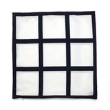 Maxbell 2x Sublimation Blank Throw Pillow Cushion Cover 40x40cm DIY (Black White)