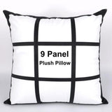 Maxbell 2x Sublimation Blank Throw Pillow Cushion Cover 40x40cm DIY (Black White)