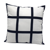 Maxbell 2x Sublimation Blank Throw Pillow Cushion Cover 40x40cm DIY (Black White)