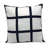 Maxbell 2x Sublimation Blank Throw Pillow Cushion Cover 40x40cm DIY (Black White)