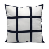 Maxbell 2x Sublimation Blank Throw Pillow Cushion Cover 40x40cm DIY (Black White)