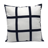 Maxbell 2x Sublimation Blank Throw Pillow Cushion Cover 40x40cm DIY (Black White)