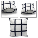 Maxbell 2x Sublimation Blank Throw Pillow Cushion Cover 40x40cm DIY (Black White)