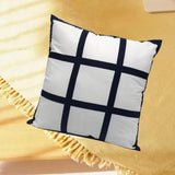 Maxbell 2x Sublimation Blank Throw Pillow Cushion Cover 40x40cm DIY (Black White)