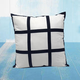 Maxbell 2x Sublimation Blank Throw Pillow Cushion Cover 40x40cm DIY (Black White)