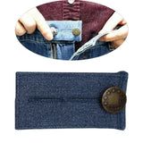 Maxbell 5xDenim Pants Extender 2 Button Hooks Elastic Waist Extenders Blue