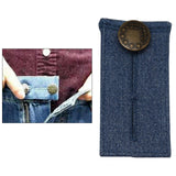 Maxbell 5xDenim Pants Extender 2 Button Hooks Elastic Waist Extenders Blue