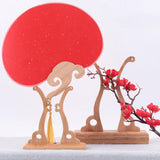 Maxbell 6xChinese Style Palace Bracket Holder Stand For Round Circular Hand Fan
