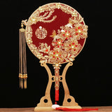 Maxbell 3xChinese Style Palace Bracket Holder Stand For Round Circular Hand Fan