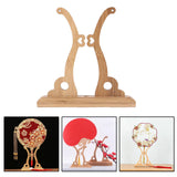 Maxbell 4xChinese Style Palace Bracket Holder Stand For Round Circular Hand Fan