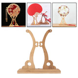 Maxbell 3xChinese Style Palace Bracket Holder Stand For Round Circular Hand Fan