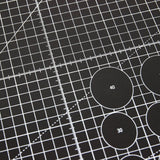 3xA1/A2/A3/A4 Cutting Mat Rotary Cutter Knife Printed Grid Craft grey black