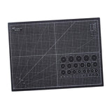3xA1/A2/A3/A4 Cutting Mat Rotary Cutter Knife Printed Grid Craft grey black
