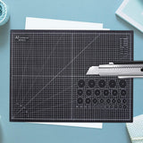3xA1/A2/A3/A4 Cutting Mat Rotary Cutter Knife Printed Grid Craft grey black
