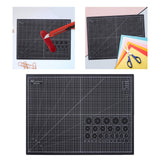 3xA1/A2/A3/A4 Cutting Mat Rotary Cutter Knife Printed Grid Craft grey black