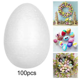 Maxbell 150pcs Modelling Styrofoam Foam Eggs Party Decoration Crafts Ornament 5cm