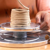 Maxbell 2pcs Sculpting Wheel Turntable Pottery Stand Turn for Model Building