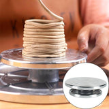 Maxbell 2pcs Sculpting Wheel Turntable Pottery Stand Turn for Model Building