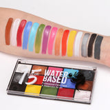 Maxbell 3xFace Body Paint palettes Facepaints Watercolor for Christmas Halloween