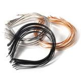 Maxbell 5x5Pcs 5mm Stainless Steel Hairbands Headwear Handicraf Ladies Girls Women gold