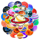 Maxbell 50x Outer Space Planets Stickers for Bottles Refrigerator Smartphone - Aladdin Shoppers