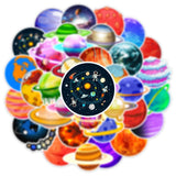 Maxbell 50x Outer Space Planets Stickers for Bottles Refrigerator Smartphone - Aladdin Shoppers
