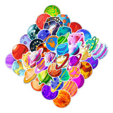 Maxbell 50x Outer Space Planets Stickers for Bottles Refrigerator Smartphone - Aladdin Shoppers