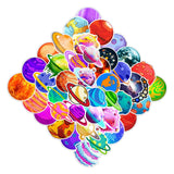Maxbell 50x Outer Space Planets Stickers for Bottles Refrigerator Smartphone - Aladdin Shoppers