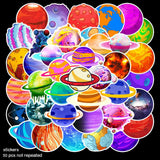 Maxbell 50x Outer Space Planets Stickers for Bottles Refrigerator Smartphone - Aladdin Shoppers