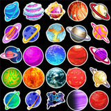 Maxbell 50x Outer Space Planets Stickers for Bottles Refrigerator Smartphone - Aladdin Shoppers