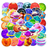Maxbell 50x Outer Space Planets Stickers for Bottles Refrigerator Smartphone - Aladdin Shoppers