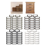 20x File Label Holder Metal Frame Drawer Tag for Cupboard Drawer Box Bronze