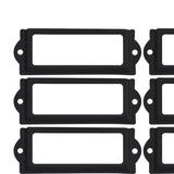 20x File Label Holder Metal Frame Drawer Tag for Cupboard Drawer Box Black