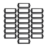 20x File Label Holder Metal Frame Drawer Tag for Cupboard Drawer Box Black