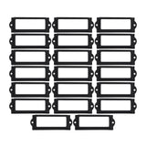 20x File Label Holder Metal Frame Drawer Tag for Cupboard Drawer Box Black