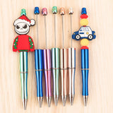 Maxbell 2x20 Pieces Bead Pen Printable Beaded Pen for Stationery Journaling Supplies
