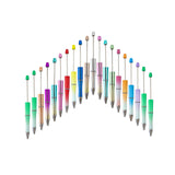 Maxbell 2x20 Pieces Bead Pen Printable Beaded Pen for Stationery Journaling Supplies
