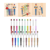 Maxbell 2x20 Pieces Bead Pen Printable Beaded Pen for Stationery Journaling Supplies