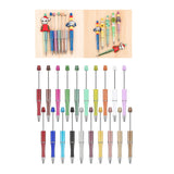Maxbell 2x20 Pieces Bead Pen Printable Beaded Pen for Stationery Journaling Supplies