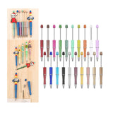 Maxbell 2x20 Pieces Bead Pen Printable Beaded Pen for Stationery Journaling Supplies