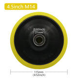 Maxbell Sanding Disc Backing Pad Polisher Sander Backing Pad for Drill Lightweight 4.5inch 115mm M14