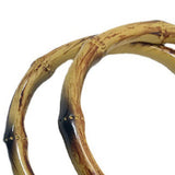 Maxbell 3x5x Imitation Bamboo Bag Handles Repair DIY for Straw Bag Handbag Macrame Bag Inner Diameter 13cm