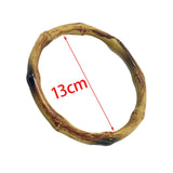 Maxbell 2x5x Imitation Bamboo Bag Handles Repair DIY for Straw Bag Handbag Macrame Bag Inner Diameter 13cm