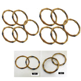Maxbell 4x5x Imitation Bamboo Bag Handles Repair DIY for Straw Bag Handbag Macrame Bag Inner Diameter 13cm