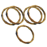 Maxbell 4x5x Imitation Bamboo Bag Handles Repair DIY for Straw Bag Handbag Macrame Bag Inner Diameter 13cm