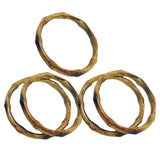Maxbell 4x5x Imitation Bamboo Bag Handles Repair DIY for Straw Bag Handbag Macrame Bag Inner Diameter 13cm