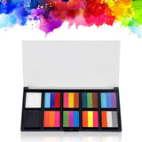 Maxbell 3xFace Body Paint Set Painting Palette Supplies for Halloween Makeup Christmas