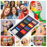 Maxbell 2xFace Body Paint Set Painting Palette Supplies for Halloween Makeup Christmas