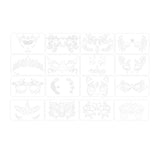 Maxbell 3xFace Paint Stencils for Kids Reusable Durable for Halloween Holidays Cosplay